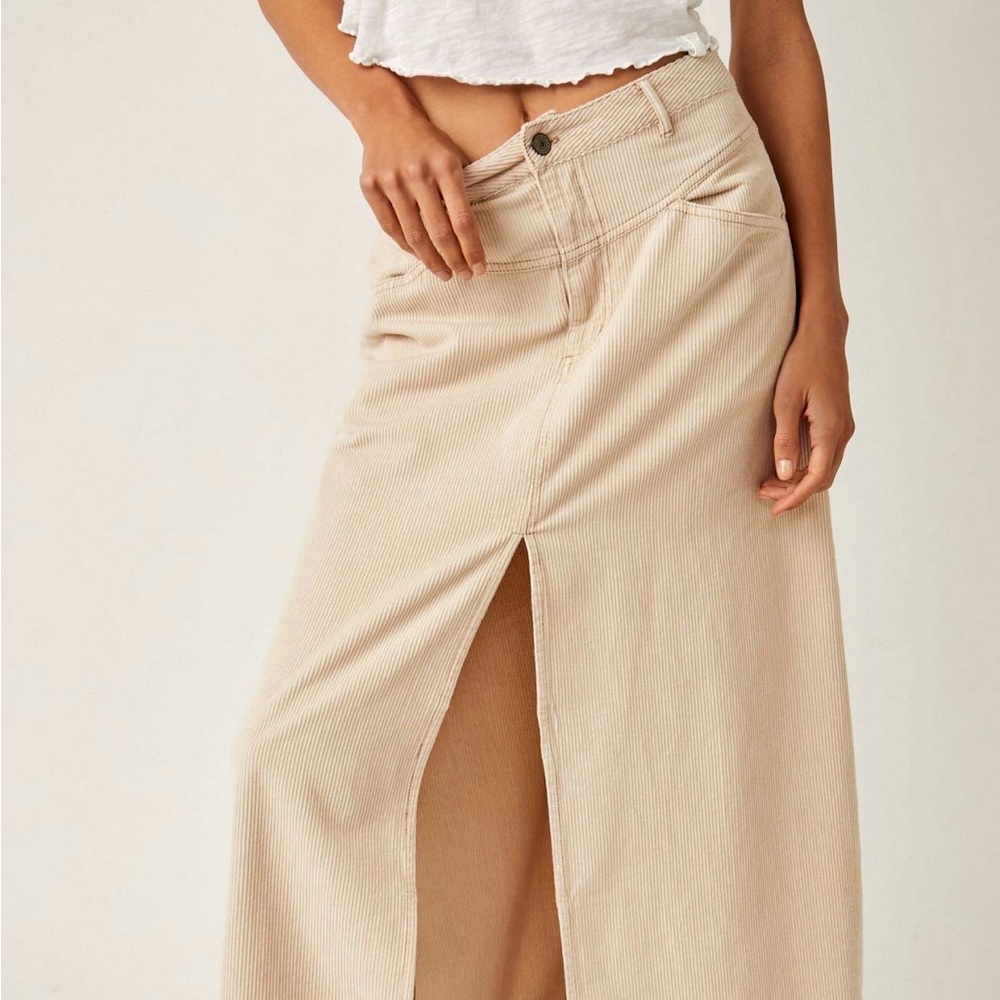 Free People Cream Corduroy skirt New condition - Picture 2 of 7